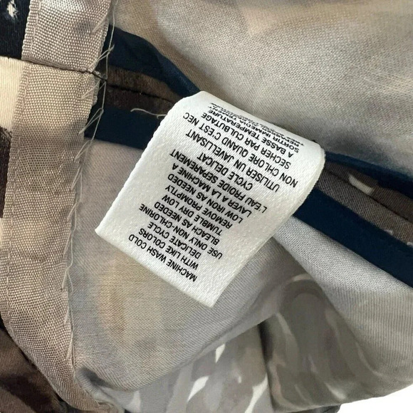 Anthropologie Maeve Pleated Skirt Black Blue Grey Watercolor Pockets Size 2 - Picture 10 of 10